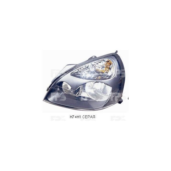 

Фара передняя RENAULT SYMBOL 02-08/CLIO II 01-05 левая, серая рамка, мех.регулир. 5604 R05-P
