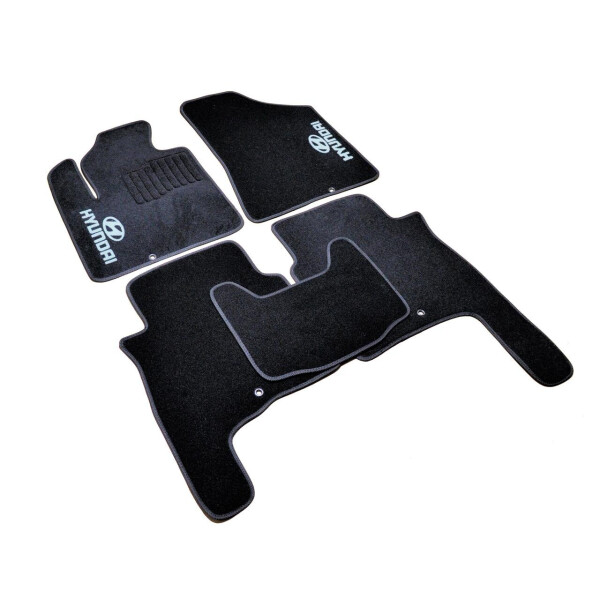 

Коврики в салон ворсовые для Hyundai Santa Fe (2006-2010) /Чёрные, кт. 5шт BLCCR1235