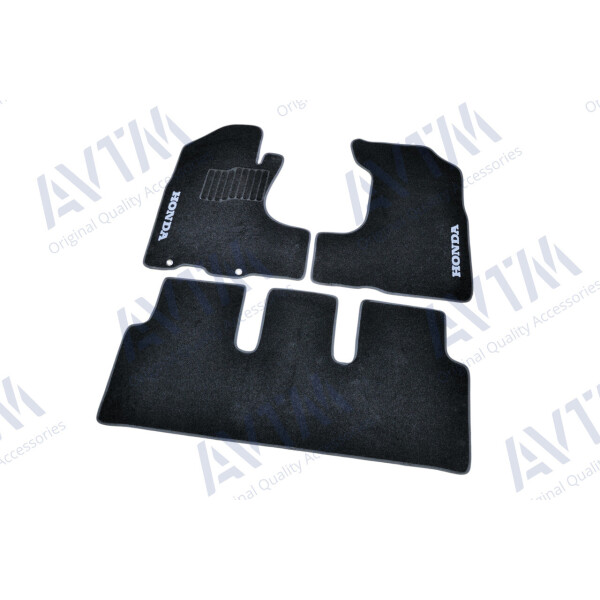 

Коврики в салон ворсовые для Honda CR-V (2001-2006) /Чёрные