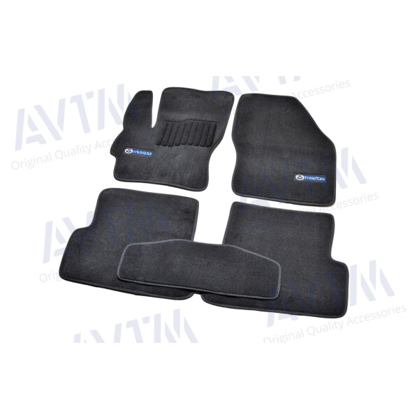 

Коврики в салон ворсовые для Mazda 3 (2003-2009) /Чёрные Premium BLCLX1308