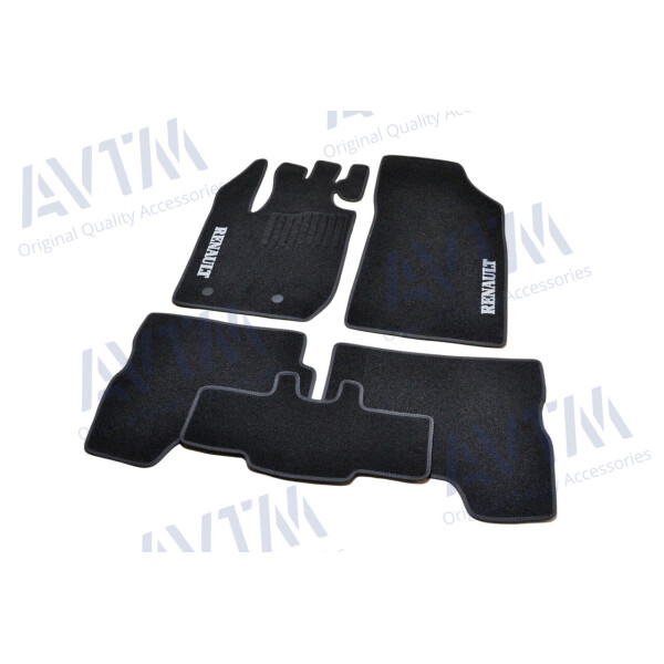 

Коврики в салон ворсовые для Renault Duster (2018-) /Чёрные, кт 5шт BLCCR1907