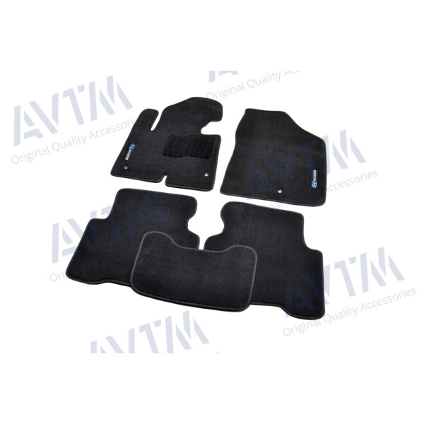 

Коврики в салон ворсовые для Hyundai Santa Fe (2012-) /Чёрные Premium BLCLX1236