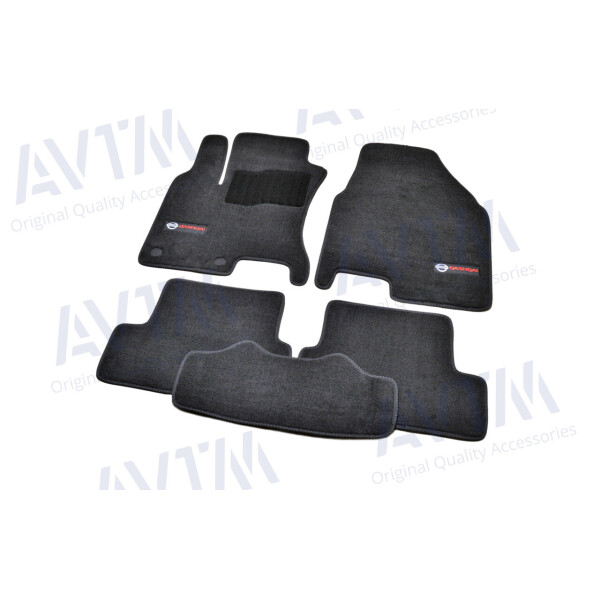 

Коврики в салон ворсовые для Nissan Qashqai (2007-2013) /Чёрные Premium BLCLX1424