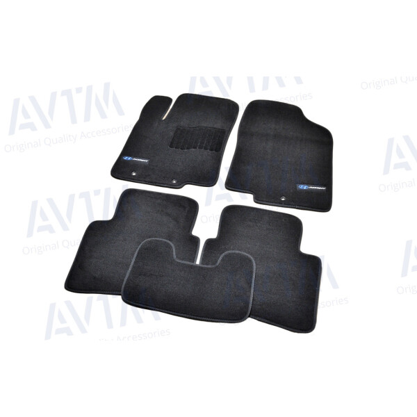 

Коврики в салон ворсовые для Hyundai Accent (2011-) (Solaris) /Чёрные Premium BLCLX1216
