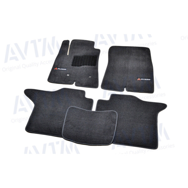 

Коврики в салон ворсовые для Mitsubishi Pajero IV (2006-) 5 дв. /Чёрные Premium BLCLX1400
