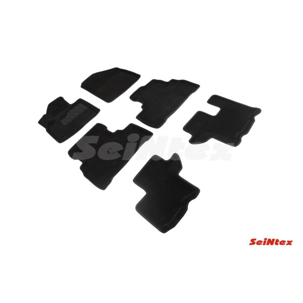 

Коврики в салон 3D для Kia Sorento 2015- /Черные 5шт