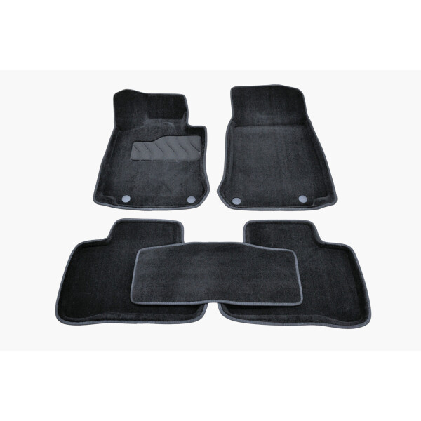 

Коврики в салон 3D для Mercedes-Benz GLC-Class X253 2015- /Черные 5шт 90255