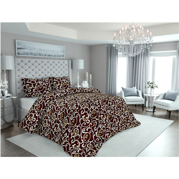 

Комплект постельного белья 2-х СПАЛЬНЫЙ Вензеля на коричневом от Brettani