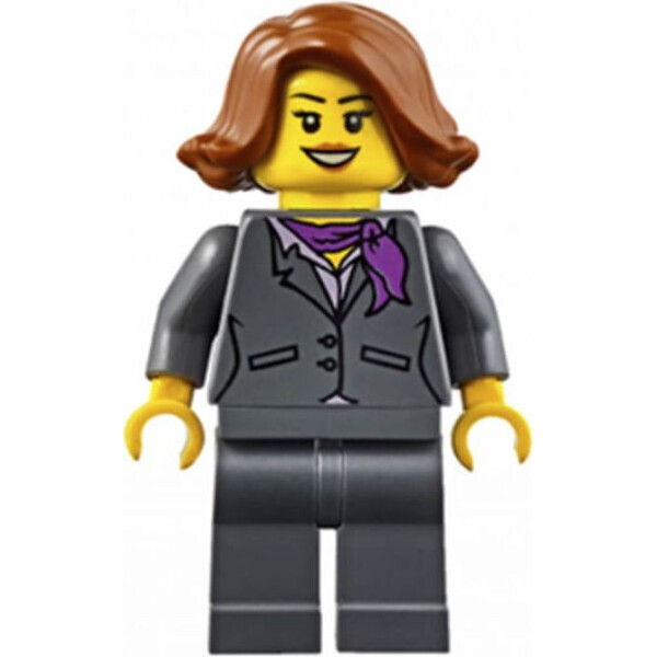 

LEGO City Dark Bluish Gray Jacket with Magenta Scarf (cty0623)