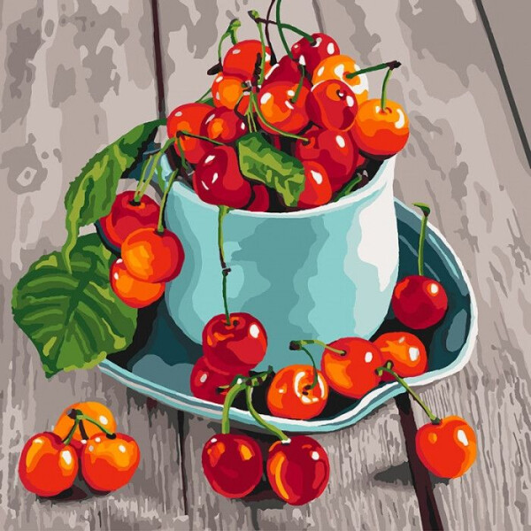 

Картина по номерам Черешневые вкусности 40*40см KHO5552