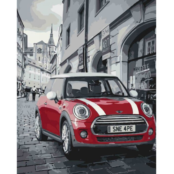 

Картина по номерам Городской пейзаж Mini Cooper 40*50см KHO3504