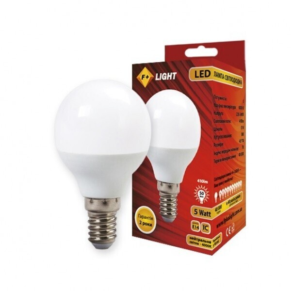 

Лампа светодиодная F-plus G45B 5W 4000K E14 IC (G45B-5W-4000K-E14-IC)
