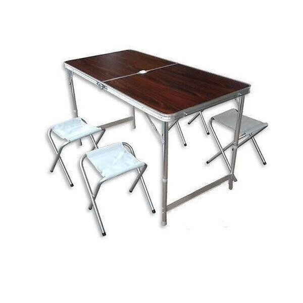 

Стол для пикника со стульями Folding table, красный