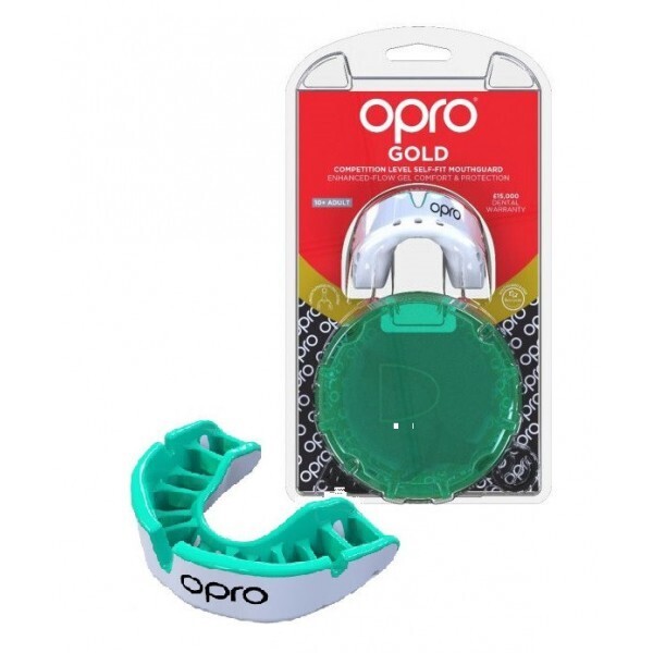 

Капа боксерская OPRO Gold Series White/Mint (2973)