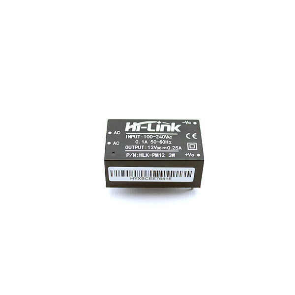 

Преобразователь напряжения компактный Hi-Link AC-DC 220В-12В 0.25А HLK-PM12