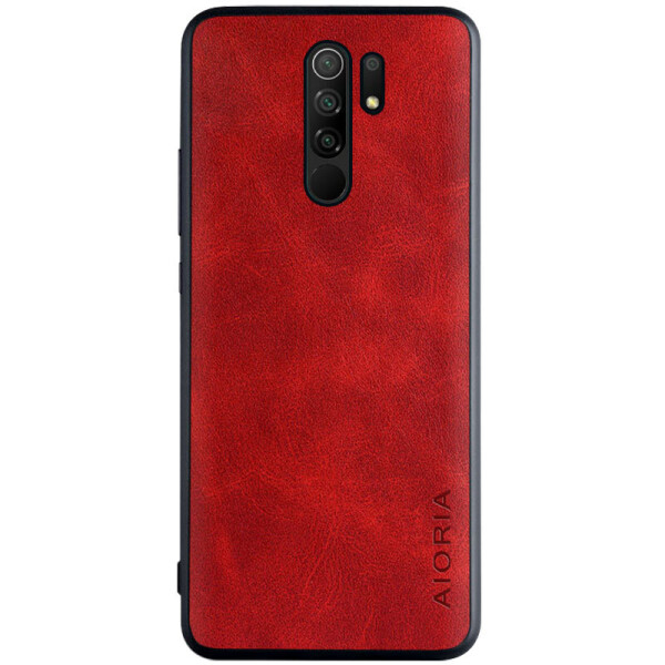 

Противоударный Защитный Кожаный Чехол - Накладка AIORIA Vintage для Xiaomi Redmi 9 Термополиуретановый / Винтажный / Фактурный / Красный