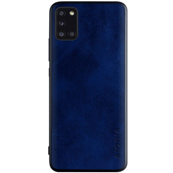 

Противоударный Защитный Кожаный Чехол - Накладка AIORIA Vintage для Samsung Galaxy A31 Термополиуретановый / Винтажный / Фактурный / Синий