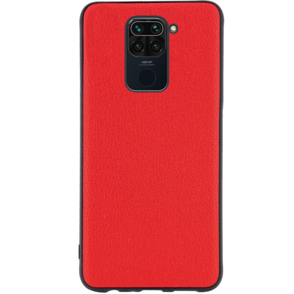 

Противоударный Защитный Кожаный Чехол - Накладка Epik Vivi series для Xiaomi Redmi Note 9 / Redmi 10X Термополиуретановый / Фактурный / Красный