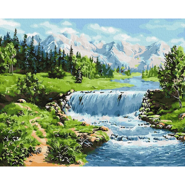 

Картина по номерам. Rainbow Art Горная река GX30177-RA