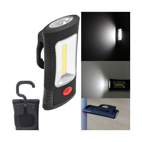 

Лампа фонарь с магнитом и крючком для палатки кемпинга 1COB+3SMD LED