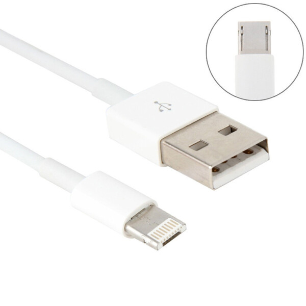 

USB кабель шнур для телефона 2 in 1 lightning usb + microusb