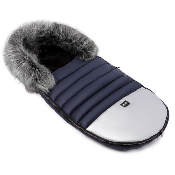 

Зимний конверт Bair Polar premium темно-синий - серебро кожа