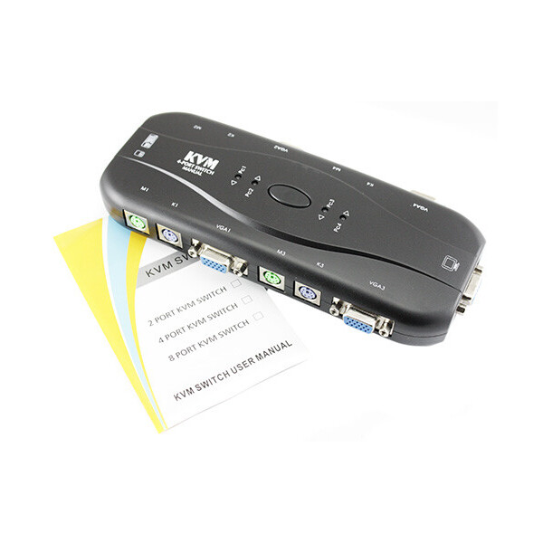 

4-портовый KVM свич, переключатель PS/2