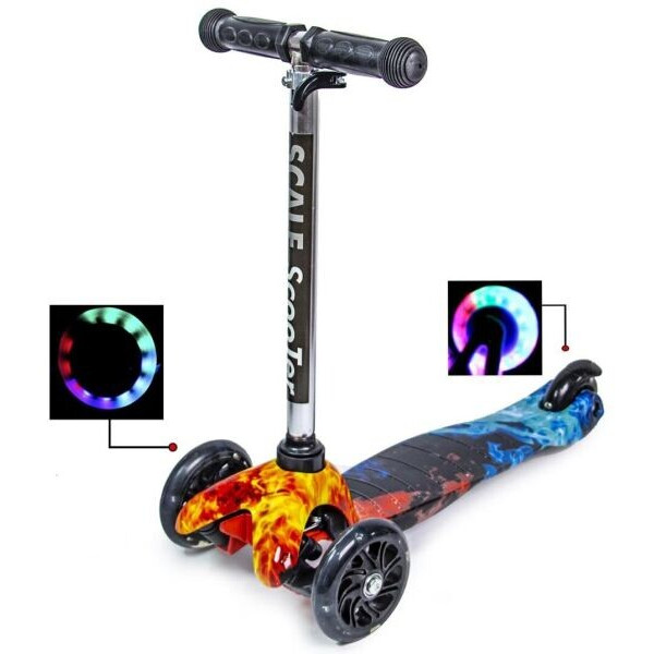 

Трехколесный самокат 21st Scooter Mini Print Огонь и Лед (s21m-31)