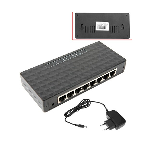 

Коммутатор сетевой 8-портовый RJ45 свич свитч switch 10/100 Мб/с