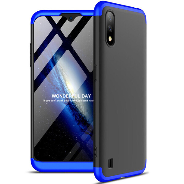 

Противоударный Защитный Чехол - Накладка GKK LikGus для Samsung Galaxy A01 Покрытие 360 Градусов / Поликарбонатный / Черный / Синий