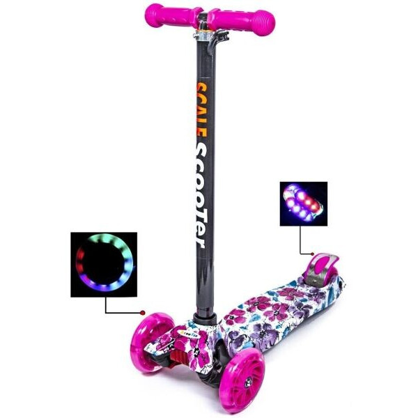 

Детский Трехколесный самокат Best Scooter MAXI PRINT Flowers (sc126)