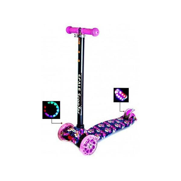 

Детский Трехколесный самокат Scooter MAXI PRINT Орхидея (sc139)