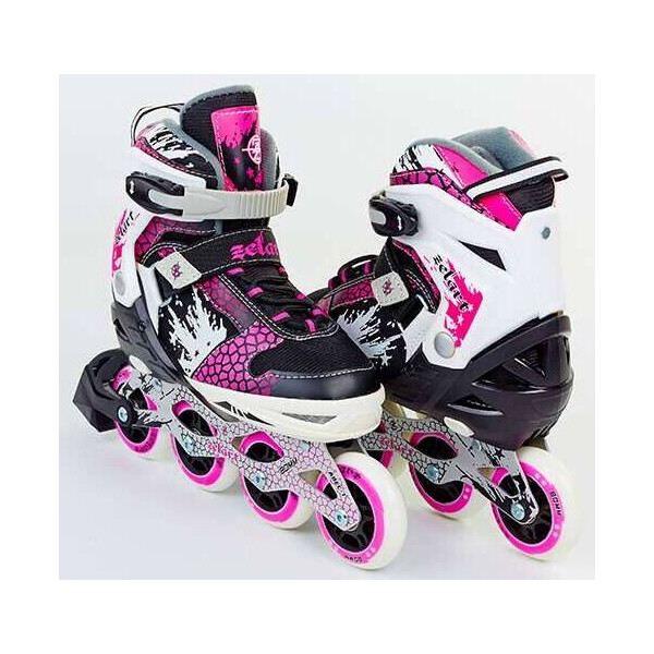 

Раздвижные детские ролики Zelart STAR Pink размер 38-41 р (rlz221)