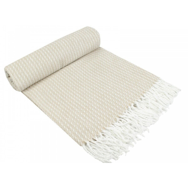 

Плед хлопковый Wooltex. LANAVITTA ТОПАЗ бежевый-140х200