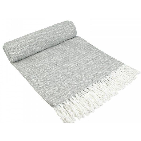 

Плед хлопковый Wooltex. LANAVITTA ТОПАЗ серый-140х200