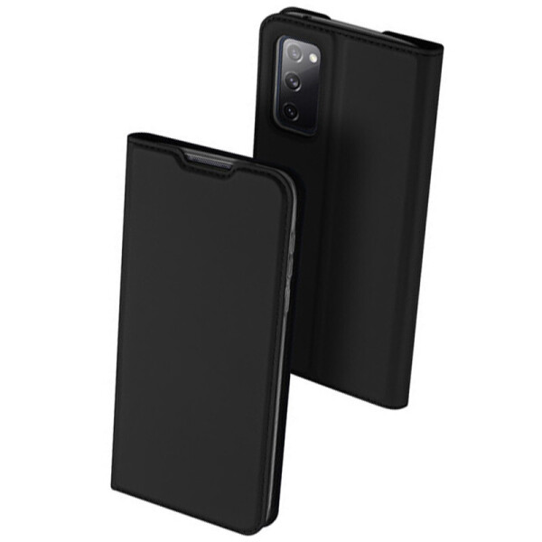 

Противоударный Защитный Кожаный Чехол - Книжка с Подставкой Dux Ducis для Samsung Galaxy S20 FE Силиконовый / с Визитницей / Черный