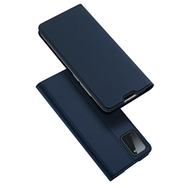 

Противоударный Защитный Кожаный Чехол - Книжка с Подставкой Dux Ducis для Samsung Galaxy A51 Силиконовый / с Визитницей / Синий