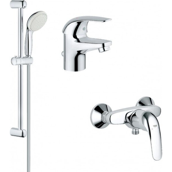 

Набор смесителей для душа и ванной 3 в 1 Grohe Euroeco 123232S