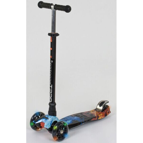

Трехколесный самокат Best Scooter MAXI PRINT Огонь и лед (sc515)
