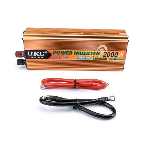 

Преобразователь авто инвертор UKC 24V-220V 2000W