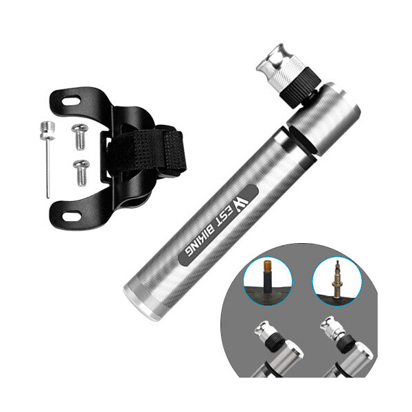 

Мини велосипедный насос Presta + Schrader 160psi, West Biking