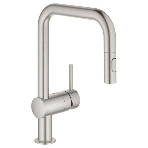 

Смеситель для кухни одноважільний висувний Grohe EX Minta 32322DC2 Нерж.сталь