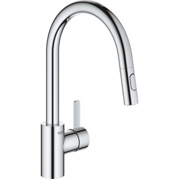 

Смеситель для кухни однорычажный Grohe , врезной с латуни/поворотный С выдвижным изливом серия Eurosmart Cosmopolitan 31481001 , цвет-хром.