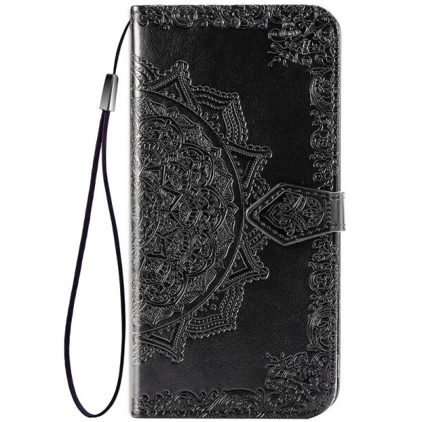 

Противоударный Защитный Кожаный Чехол - Книжка с Подставкой Epik Art Case для Xiaomi Redmi 9C + Отсек для Визитниц / Черный