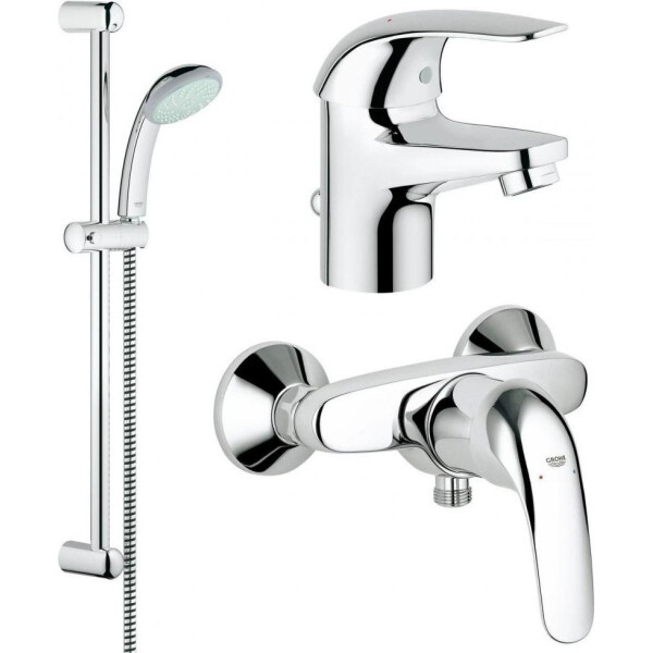

Смеситель для раковины Grohe Euroeco 23262000 с донным клапаном Хром