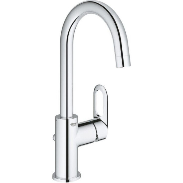

Смеситель для умывальника L-Size от бренда Grohe , однорычажный с латунь/поворотный , врезной с шпилька , серий BauLoop 23763000 , цвет-хром.