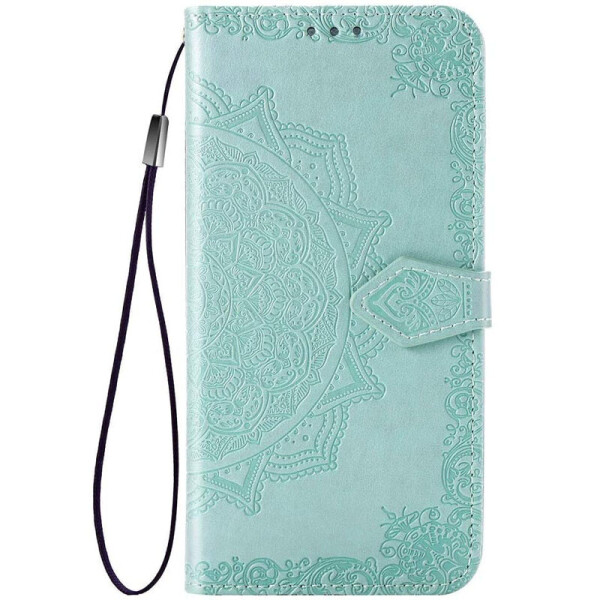 

Противоударный Защитный Кожаный Чехол - Книжка с Подставкой Epik Art Case для Samsung Galaxy A11 / M11 + Отсек для Визитниц / Бирюзовый