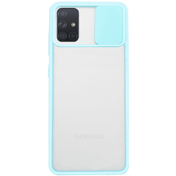 

Противоударный Защитный Термополиуретановый Чехол - Накладка Epik Camshield mate для Samsung Galaxy A51 со Шторкой для Камеры / Бирюзовый