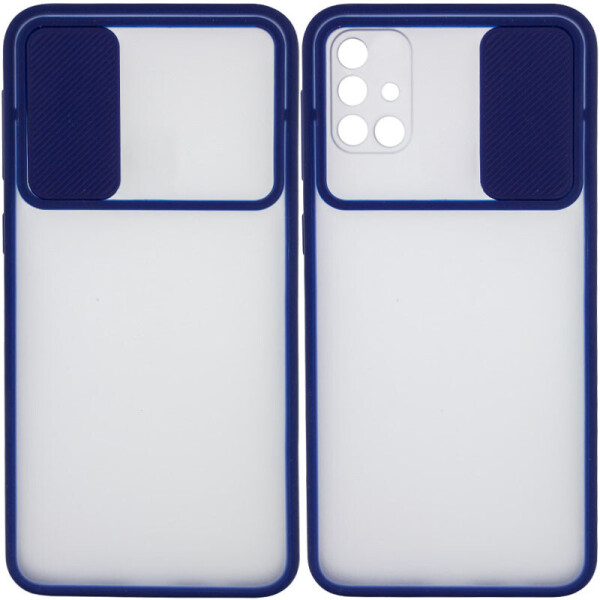

Противоударный Защитный Термополиуретановый Чехол - Накладка Epik Camshield mate для Samsung Galaxy M31s со Шторкой для Камеры / Синий