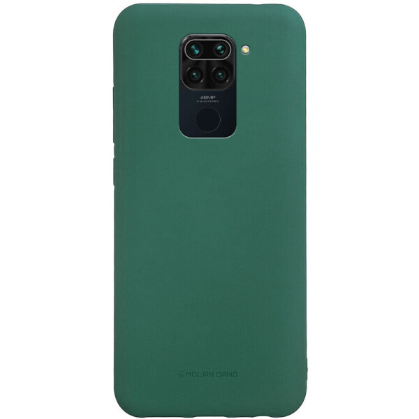 

Противоударный Защитный Термополиуретановый Чехол - Накладка Molan Cano Smooth для Xiaomi Redmi Note 9 / Redmi 10X Ультратонкий / Матовый / Зеленый